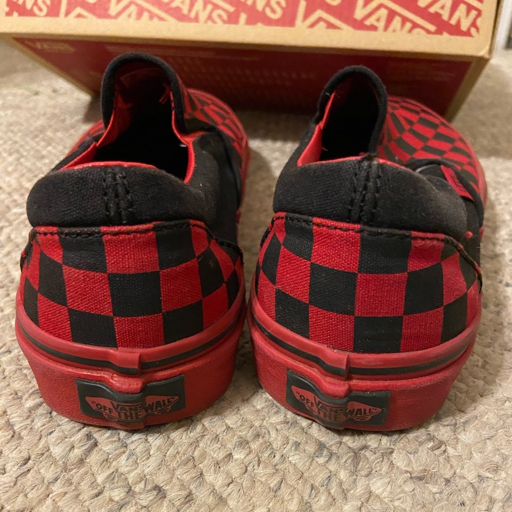 Red and black Vans